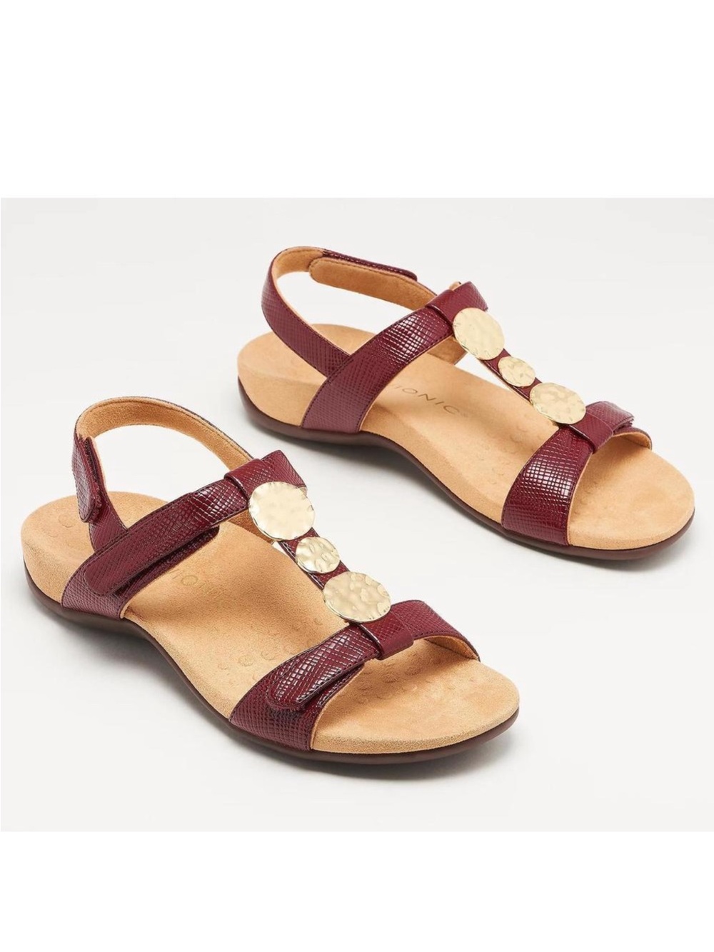 VIONIC farra lizard sandal in fig